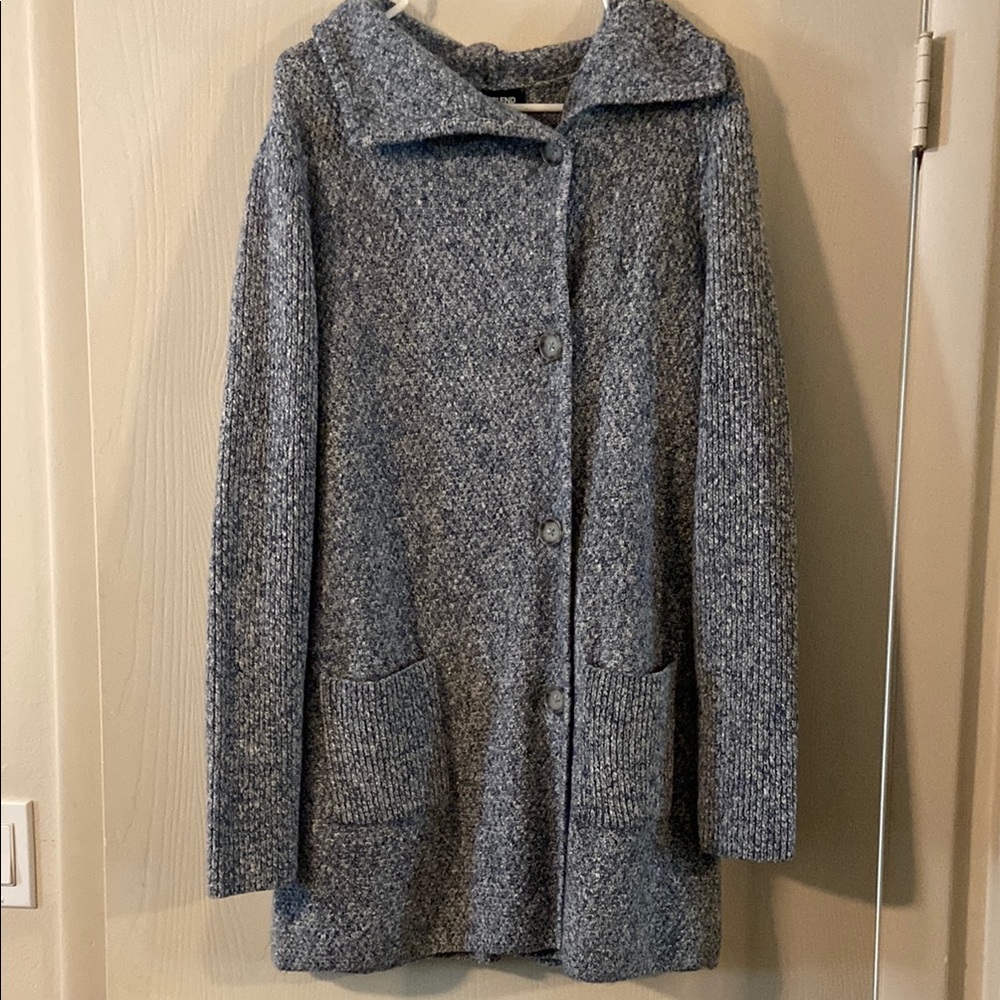Lands’ End Gray Knit Cardigan